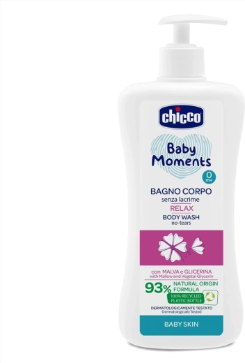 Chicco Baby Moments Relax gel de duș pentru copii de la naștere 500 ml