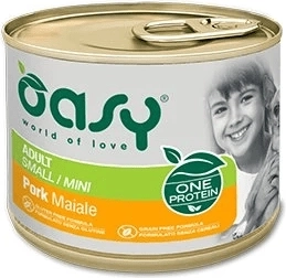 Oasy One Protein hranol de carne pentru câini adulți Small/Mini cu carne de porc 200 g