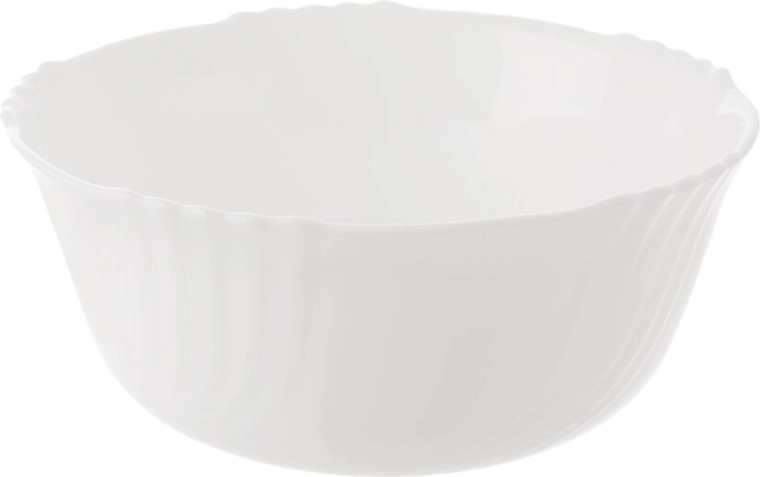 Bol din sticlă opală Luna cu relief „ondulații”, 14 cm