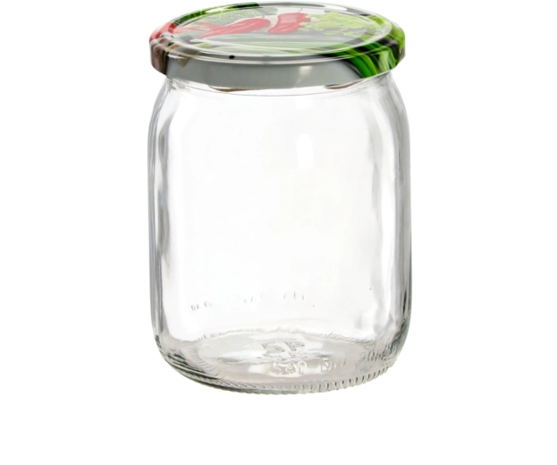 Borcane din sticlă pentru conserve 540 ml cu capac Twist-Off 82 mm, set 8 buc
