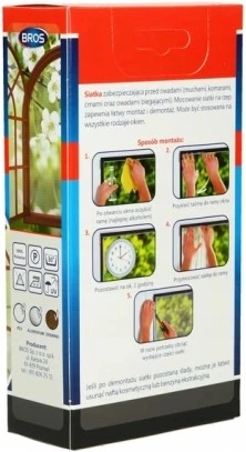 Plasă antiinsecte BROS pentru ferestre 150 × 180 cm – negru