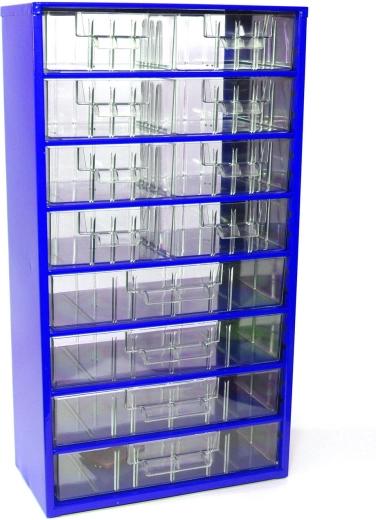 Dulap metalic cu sertare TOKOZ, 8 sertare medii și 4 mari, 30,5 × 55 × 15,5 cm