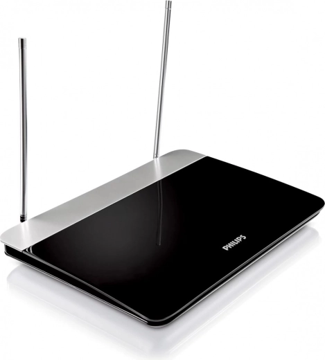 Antenă TV de interior cu reglaj al amplificării și filtru 4G