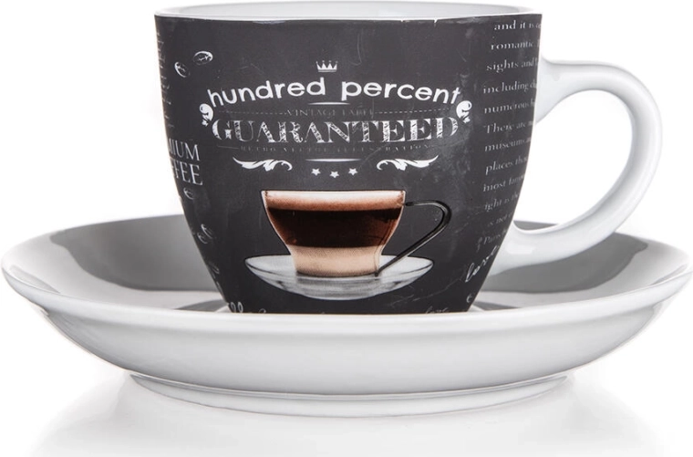 Ceașcă ceramică cu farfurioară 190 ml 100 PERCENT