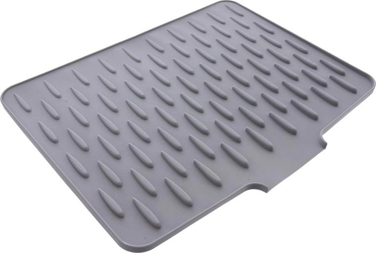 Orion suport de scurgere din silicon pentru chiuvetă, gri, 40 × 32,5 cm