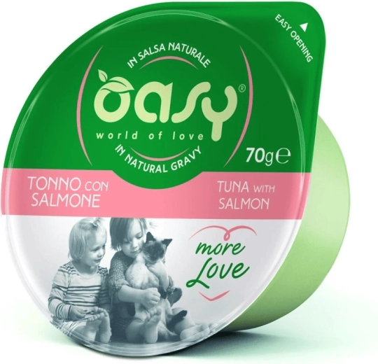Oasy More Love ton cu somon pahar 70 g