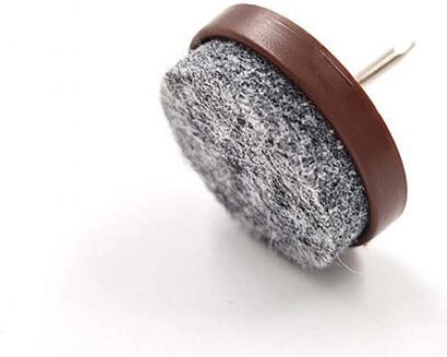 Discuri din fetru pentru mobilă cu cui 24 mm, maro (8 buc.)