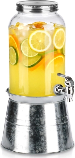 Dispenser de băuturi din sticlă cu robinet și stativ 3,2 l Vilde