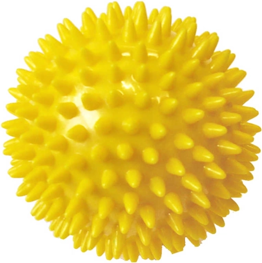 Minge de masaj ACRA cu țepi 7,5 cm galbenă - 1 bucată
