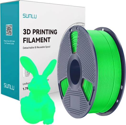 Filament Sunlu PLA fosforescent în întuneric – verde