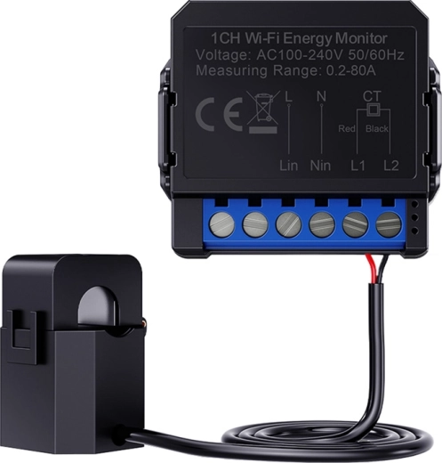 Contor electric inteligent bidirecțional Avatto ZigBee pentru instalații monofazate