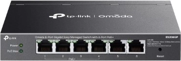 TP-Link Omada switch gigabit cu 6 porturi, 4 PoE+