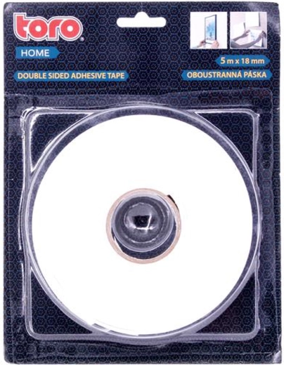 Bandă adezivă dublu adezivă TORO 5 m × 18 mm
