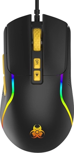 Mouse cu DPI 1000–7200 și efecte RGB