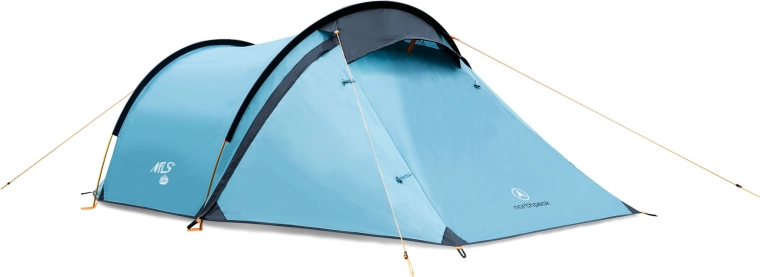 Cort turistic pentru 2 persoane NILS Camp North Peak albastru