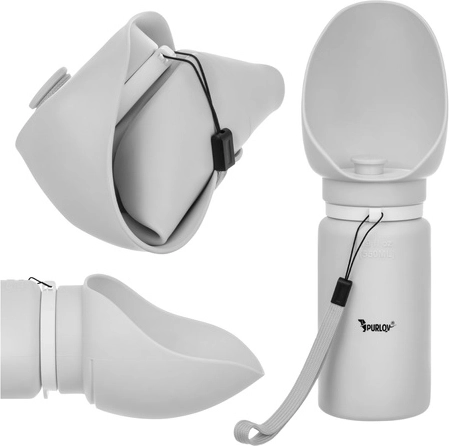 Sticlă de călătorie pliabilă pentru câini 550 ml Purlov