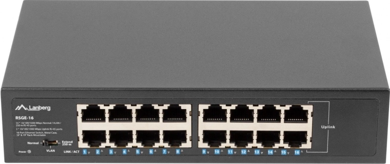 Switch Lanberg gigabit cu 16 porturi pentru rack