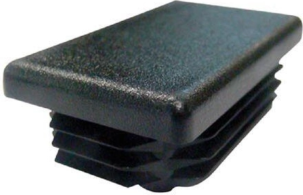 Dop dreptunghiular 60 × 40 mm din LDPE, negru (10 buc.)