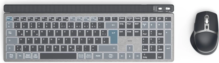 Tastatură și mouse wireless Hama cu iluminare