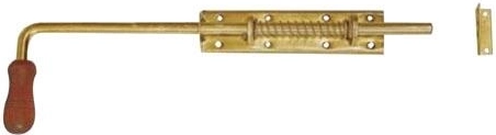 Zăvor cu arc cu capăt din lemn 260 × 50 mm