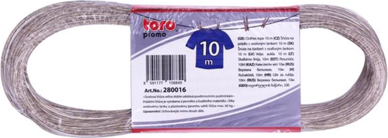 Sfoară de rufe cu cablu de oțel 10 m, diametru 2,2 mm