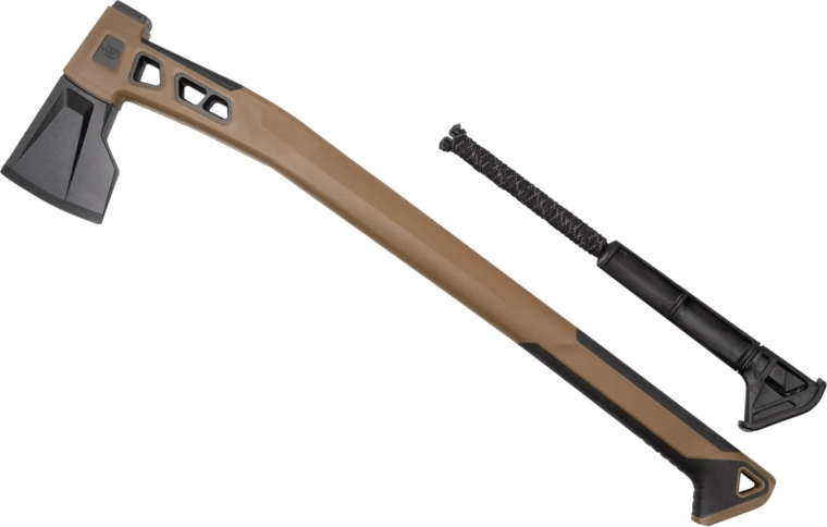 Securea Gerber Bushcraft Axe Coyote cu toc din nailon