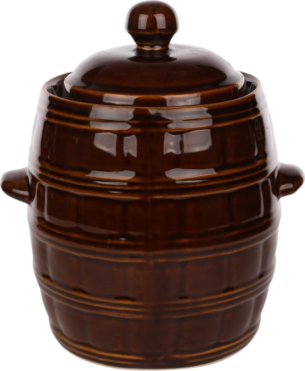 Butoi de fermentare din ceramică 5 l cu guler și capac