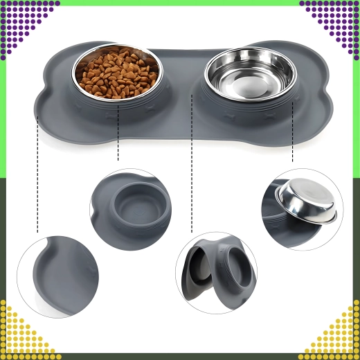 Covoraș din silicon antiderapant cu margine înălțată