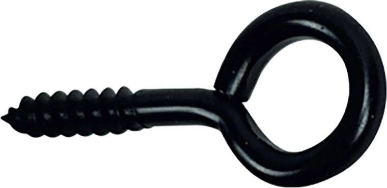 Ochet închis cu șurub 14 × 25 mm, negru (10 buc.)