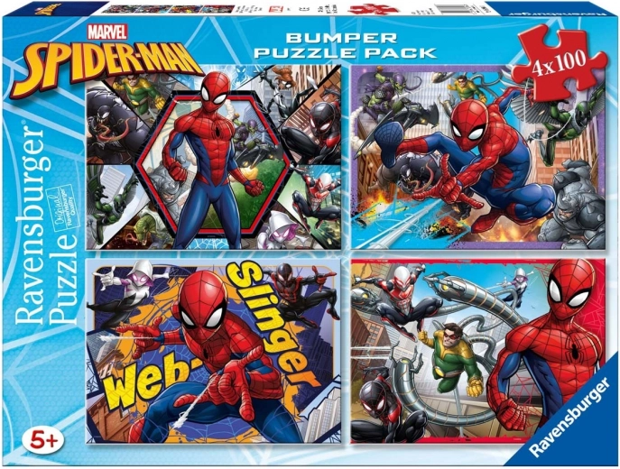 Puzzle 4×100 piese SPIDER-MAN Bumper Pack
