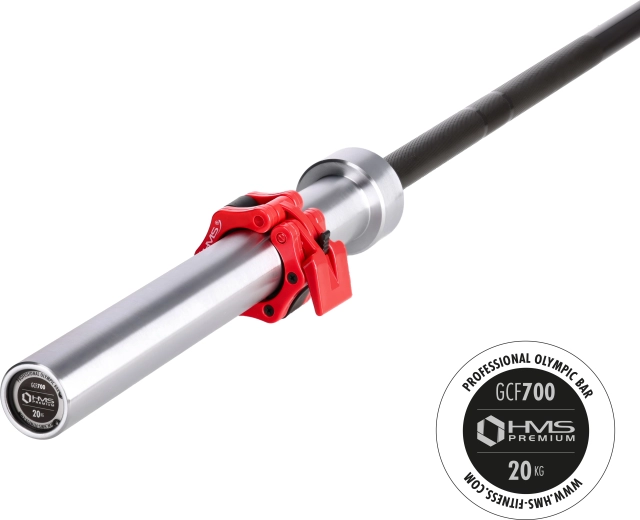 Bară olimpică HMS Premium GCF700 20 kg, 220 cm, 50 mm