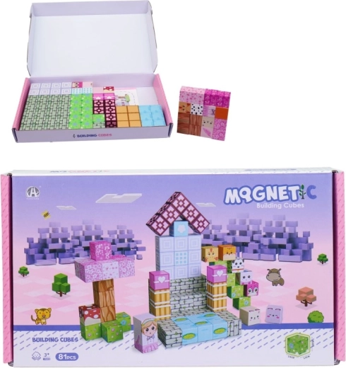 Cuburi magnetice – set de construcție 81 piese