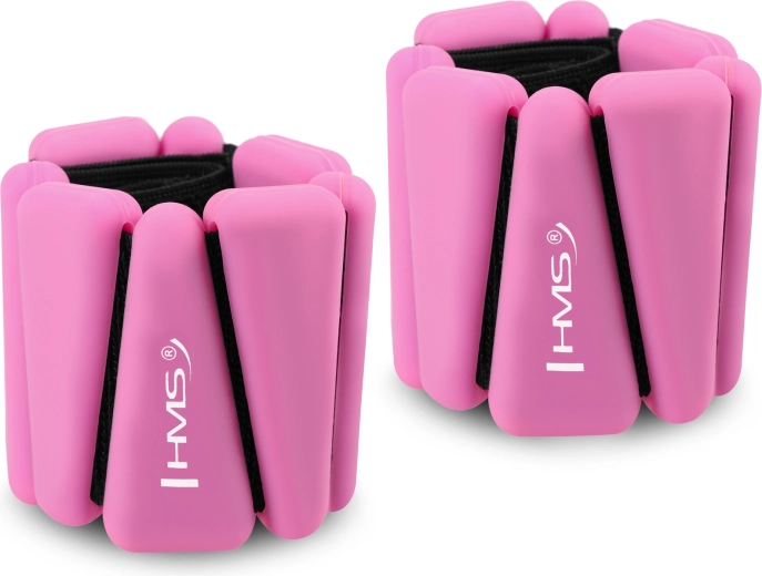 Gantere din silicon pentru încheieturi și glezne HMS roz 2 × 0,5 kg