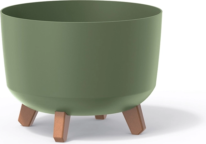 Ghiveci pe picioare Gracia Standard 28,5 cm – verde pământiu