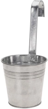 Ghiveci decorativ suspendat zincat 13,5 cm
