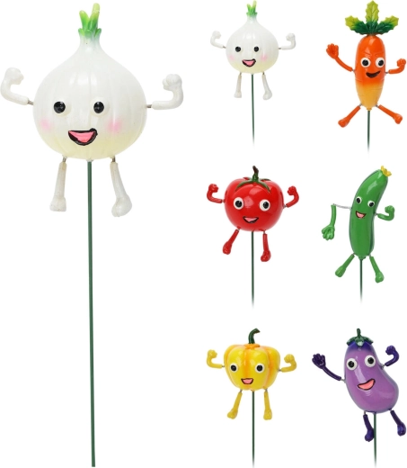 Decorațiune de grădină pe țăruș Legume 68,5 cm – mix 6 tipuri