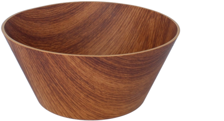 Bol din plastic pentru salată 24 cm, maro (nuc)