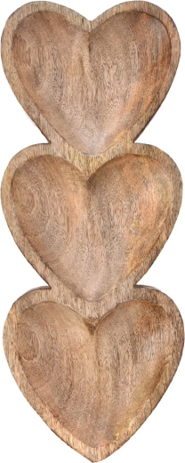 Trei compartimente în formă de inimă pentru servire organizată