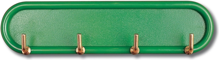 Cuier autocolant cu 4 cârlige, plastic și metal, culori mixte