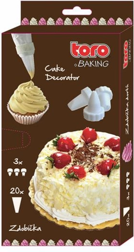 Pungă de decorare cu set de duze 32 × 17,5 cm, 20 buc.