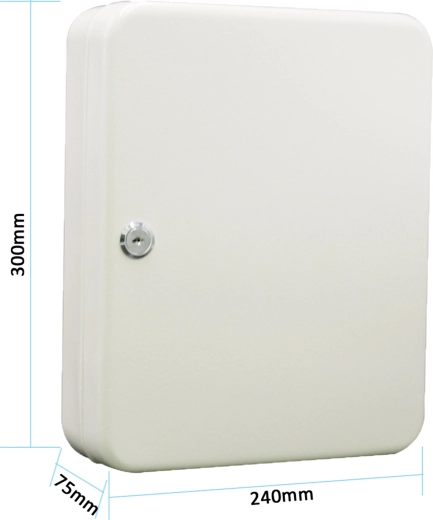 Dulap pentru chei pentru 93 de chei, gri, 300 × 240 × 75 mm