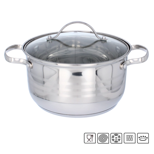Oală din inox cu capac 3 l 20 cm