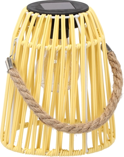 Lampion solar de grădină galben 18 cm cu LED