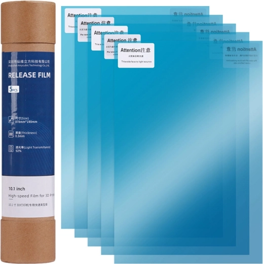 Folie FEP cu schimbare rapidă 10,1" pentru Anycubic Photon Mono M5s / M5s Pro / M7 / M7 Pro (5 buc)