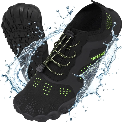 Pantofi de apă Trizand negri mărimea 44, talpă 5 mm