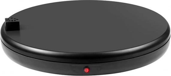 Suport de prezentare rotativ PULUZ 45 cm cu priză de alimentare, negru