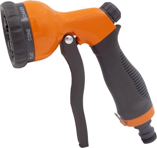 Pistolă de grădină cu jet DELUX, cu 8 funcții, metalică