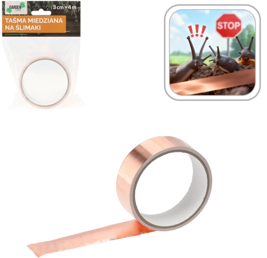 Bandă de cupru împotriva melcilor 3 cm x 4 m