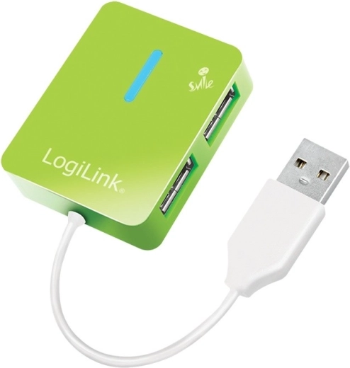 Hub USB 2.0 cu 4 porturi Smile – verde