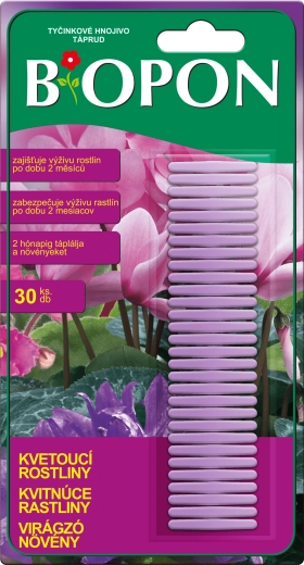 BOPON îngrășământ sub formă de bețișoare pentru plante înfloritoare 30 buc